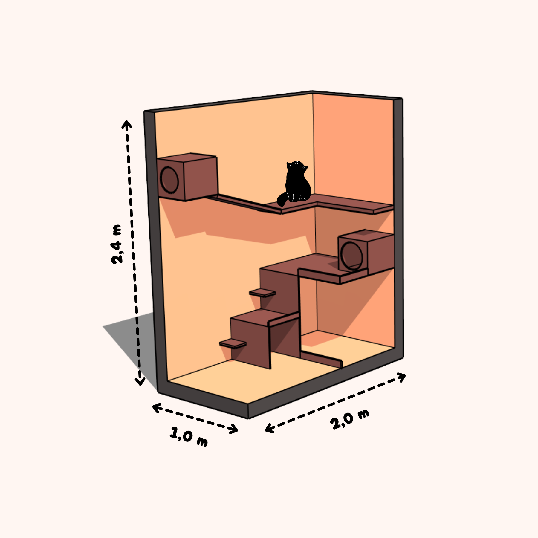 small cat hotel suite